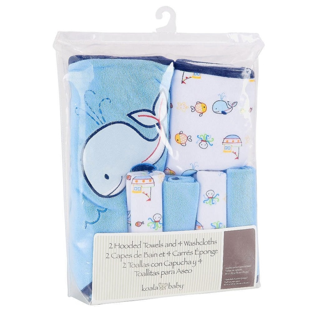 🐳 Koala Kids Hooded Whale Baby Bath Towels🐳